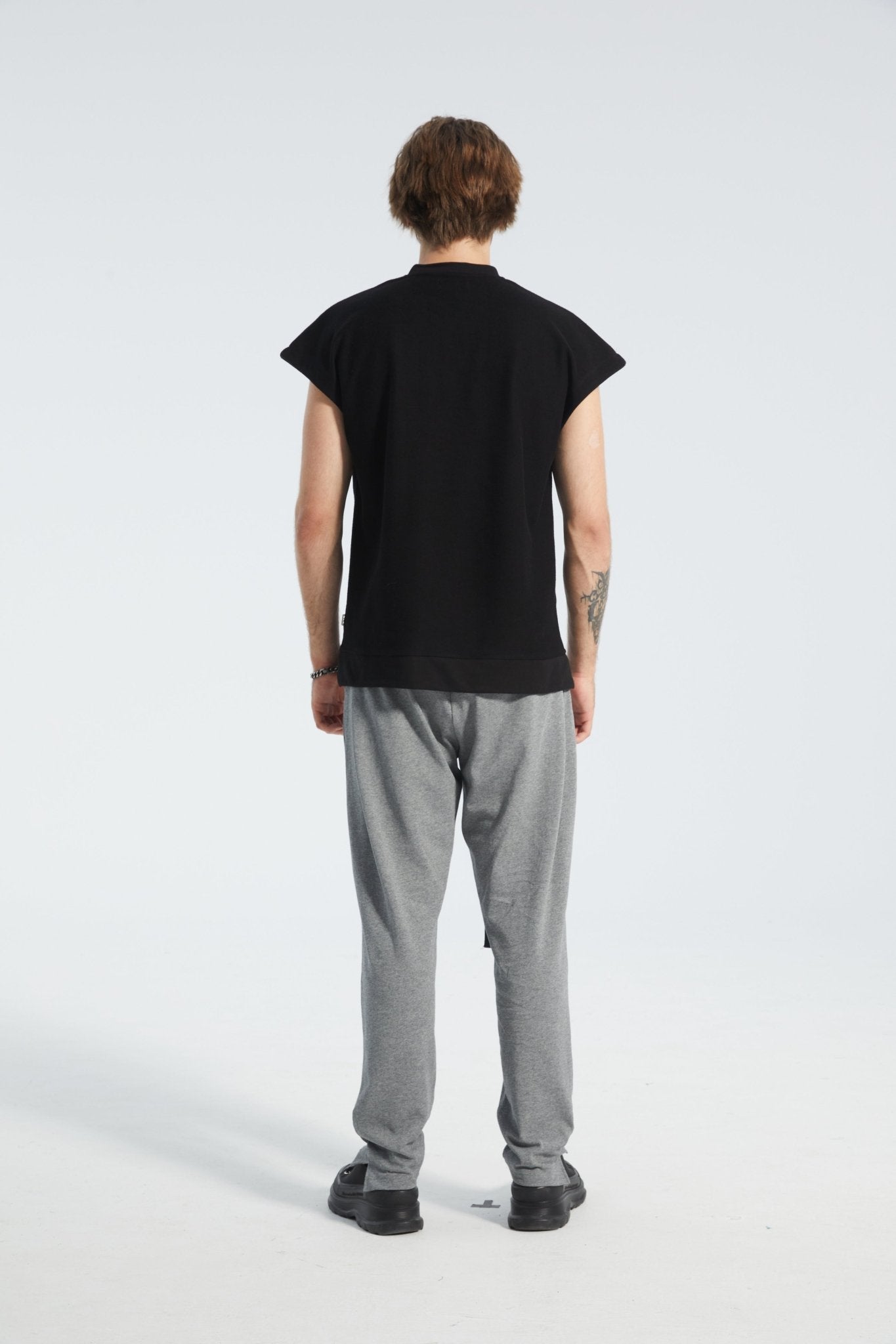 Back To Black Sleeveless T-Shirt - STRACCI UAE