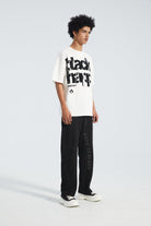 Black Happy Oversized T-Shirt - STRACCI UAE
