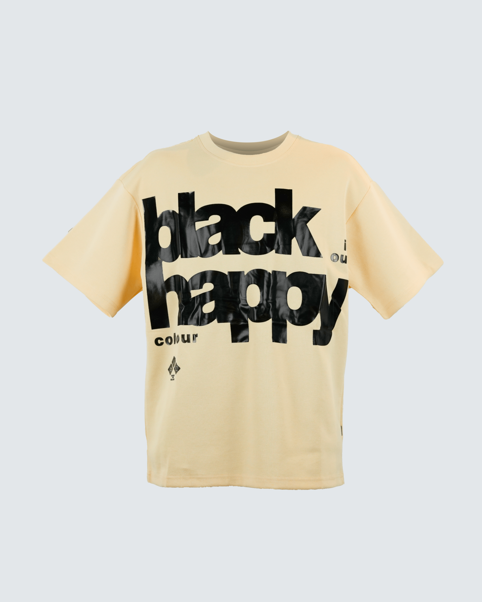 Black Happy Oversized T-Shirt - STRACCI UAE