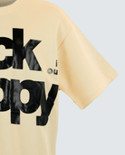 Black Happy Oversized T-Shirt - STRACCI UAE