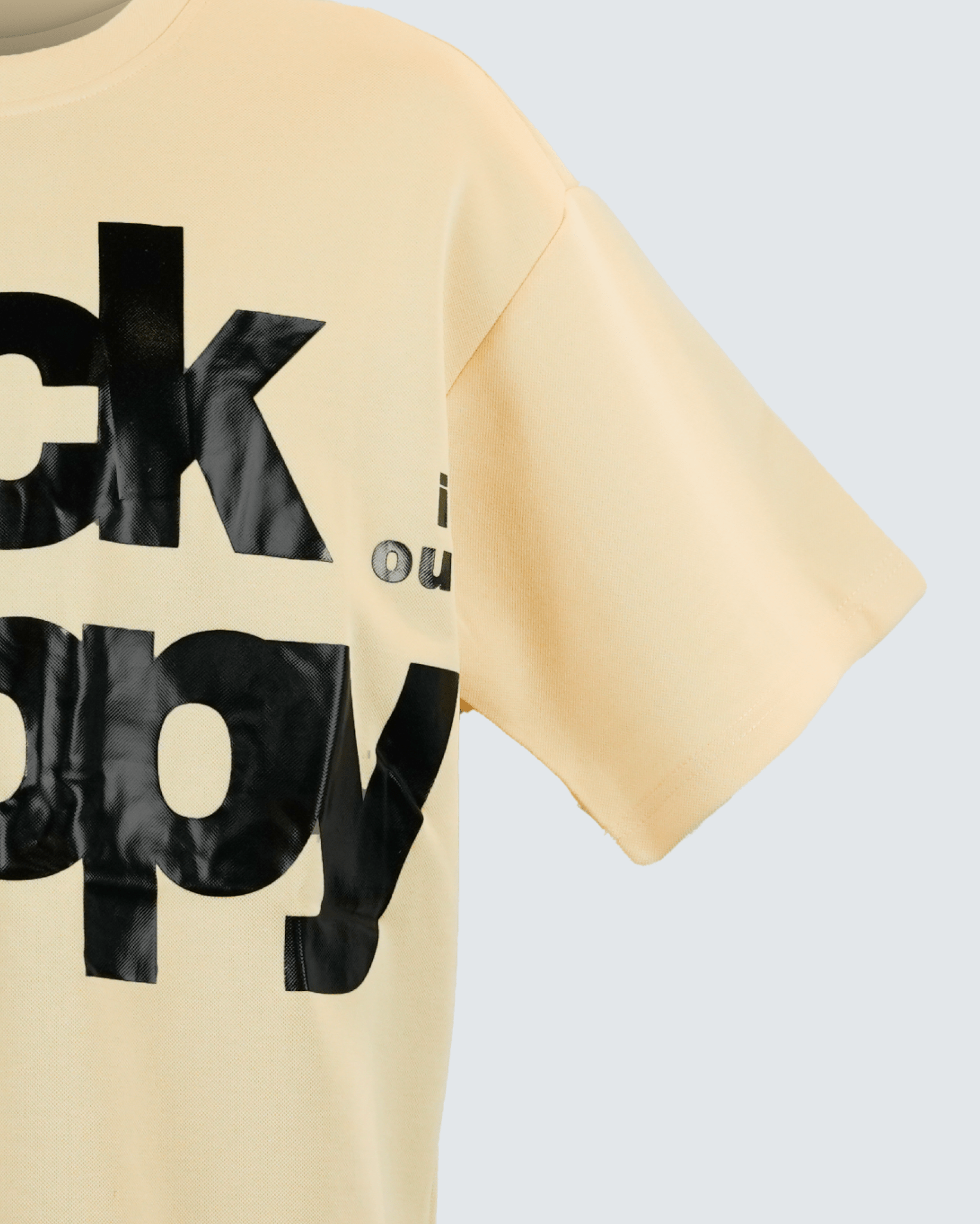 Black Happy Oversized T-Shirt - STRACCI UAE